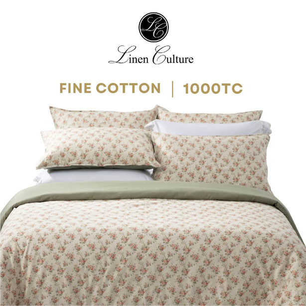 Fine Cotton Prints - Creme Florals