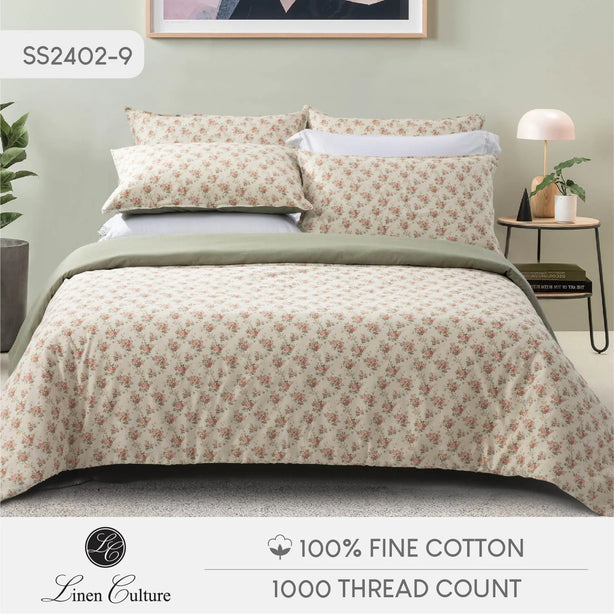 Fine Cotton Prints - Creme Florals