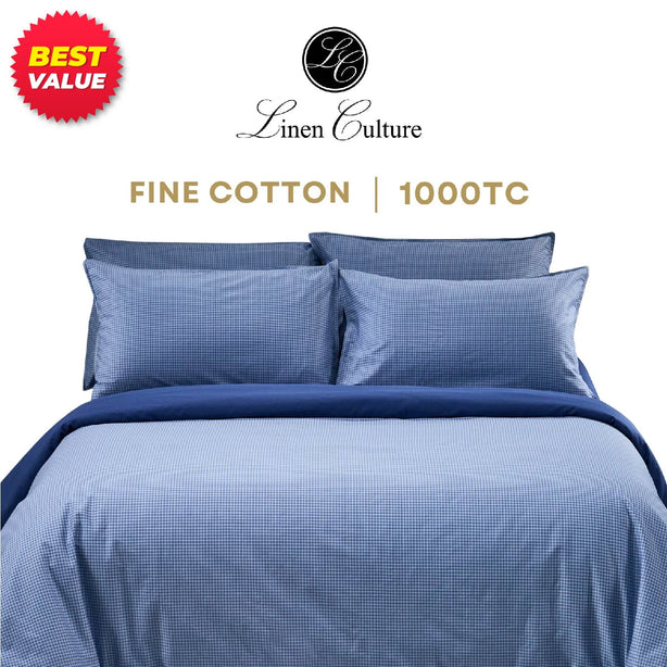Fine Cotton Prints - Blue Checkers