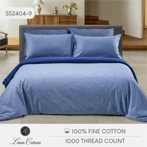 Fine Cotton Prints - Blue Checkers