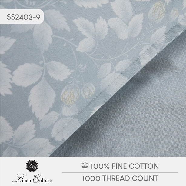 Fine Cotton Prints - White Leaf