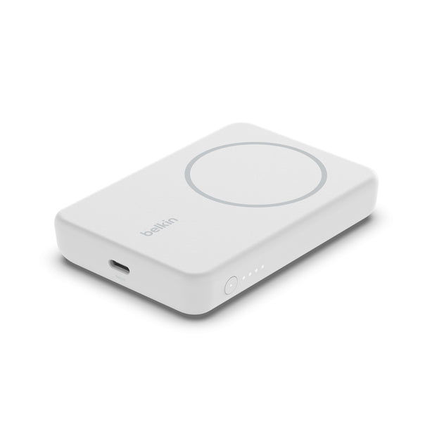 Belkin BoostCharge Magnetic Wireless Power Bank 5K + Stand White