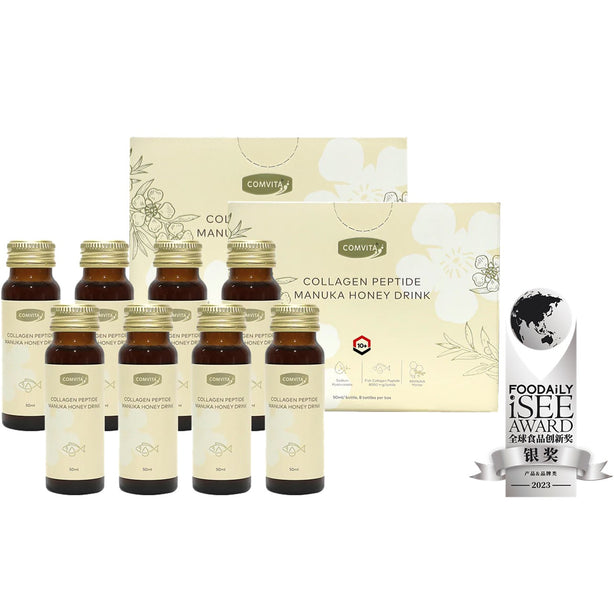 Comvita Collagen Peptide Manuka Honey Drink, 8 bottles (Bundle of 2)