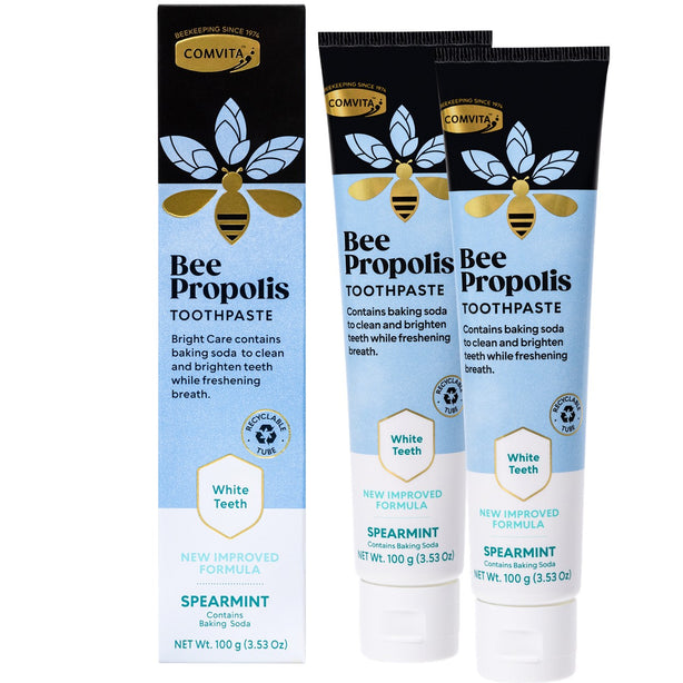 Comvita Bee Propolis Toothpaste Bright & Clean - Spearmint 100g (Bundle of 2)