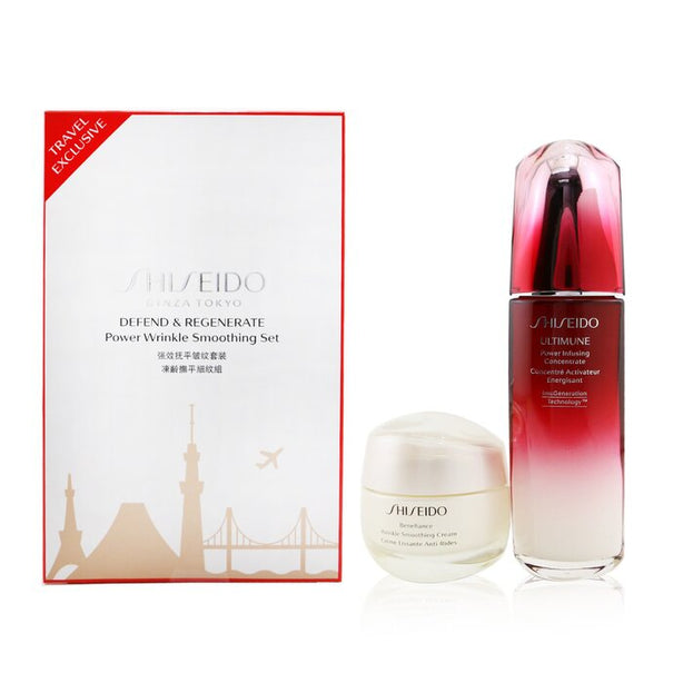 Defend & Regenerate Power Wrinkle Smoothing Set: Ultimune Power Infusing Concentrate N 100ml + Benefiance Wrinkle Smoothing Cream 50ml - 2pcs