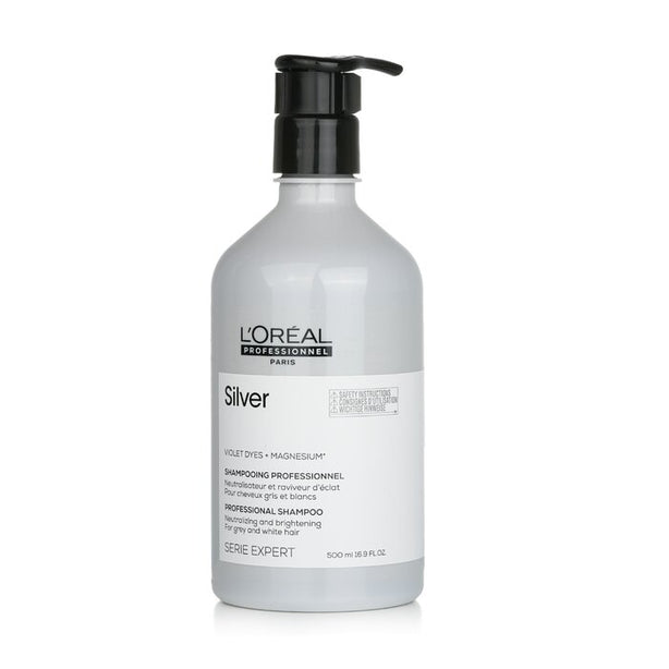 Professionnel Serie Expert - Silver Violet Dyes + Magnesium Neutralising And Brightening Shampoo (for Grey And White Hair) - 500ml/16.9oz
