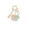 Virgo Little Twin Stars Horoscope 24K Gold-Plated Keychain with Charm
