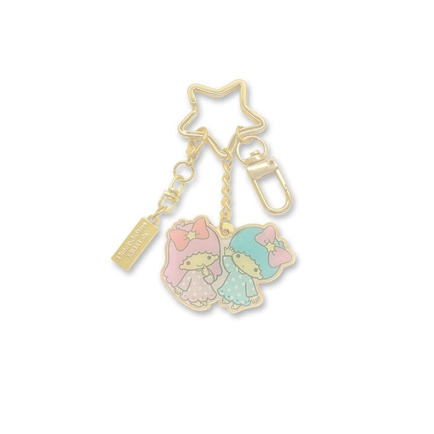 Virgo Little Twin Stars Horoscope 24K Gold-Plated Keychain with Charm