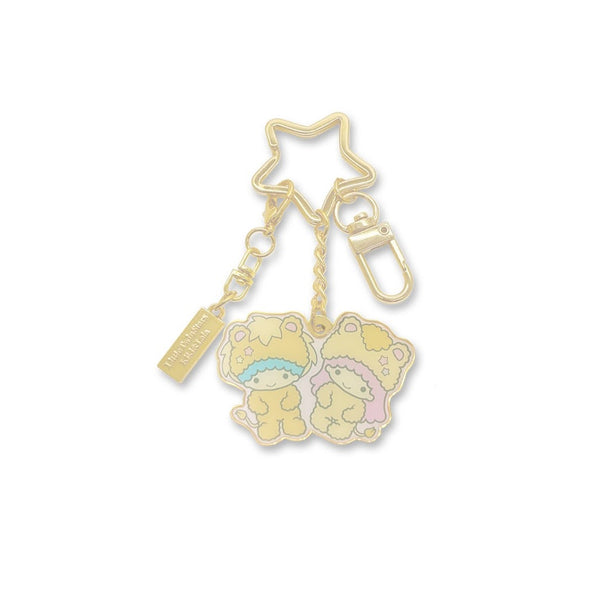 Leo Little Twin Stars Horoscope 24K Gold-Plated Keychain with Charm