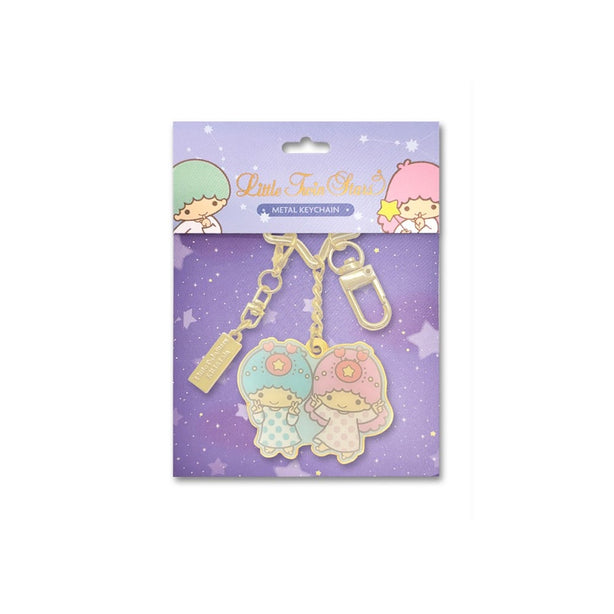 Cancer Little Twin Stars Horoscope 24K Gold-Plated Keychain with Charm