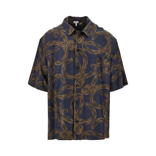LOEWE Anagram print silk shirt