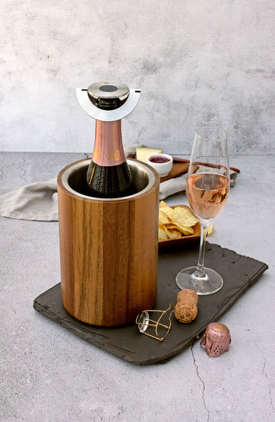 Adhoc Wooden & Stainless Steel Wine & Champagne Cooler