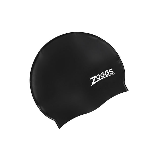 Zoggs Australia One Size Silicone Black Swim Cap