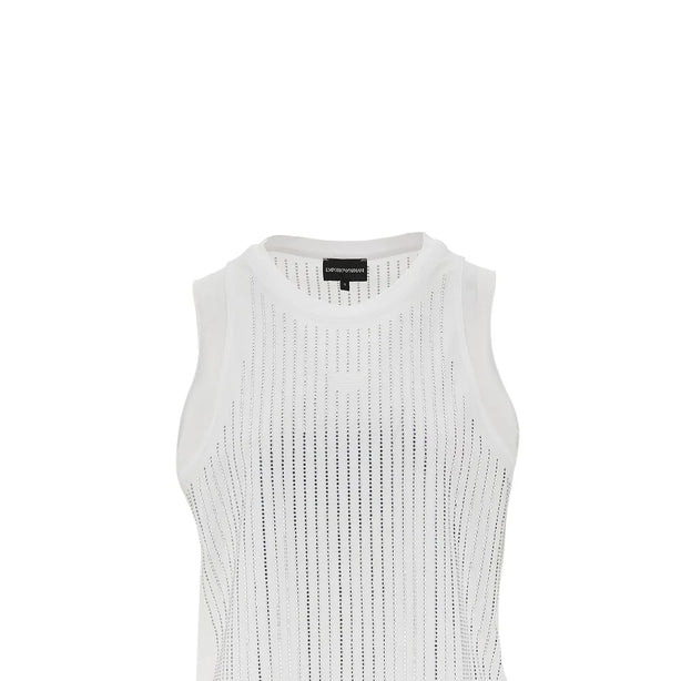 EMPORIO ARMANI Strass-embellished jersey top