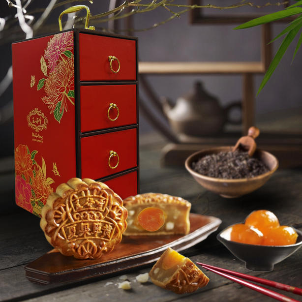 WuGuFeng Single Yolk Macadamia White Lotus (4pcs/box) Bundle of 2