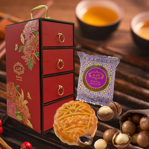 WuGuFeng Mini Macadamia Nuts White Lotus (8pcs/box) Bundle of 2