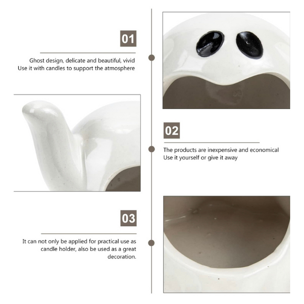 Halloween ghost candle holder