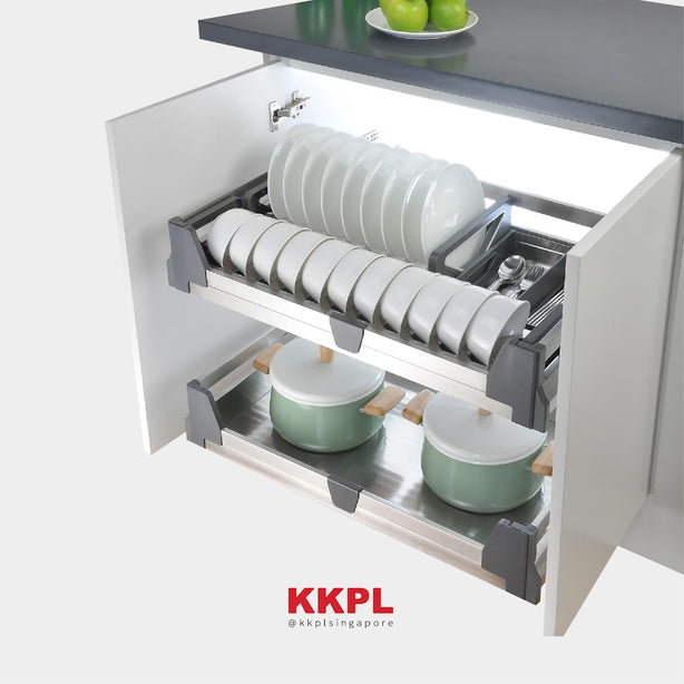 KKPL Premium Stainless Steel Cutlery Drawer Tray organizer rack