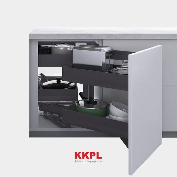 KKPL Premier Nano Grey Magic Corner Swivel Basket