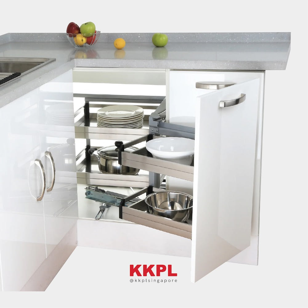KKPL Kitchen Cabinet Space Saving Premier Stainless Steel Magic
