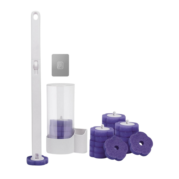 Bathroom toilet bowl cleaner sponge kit
