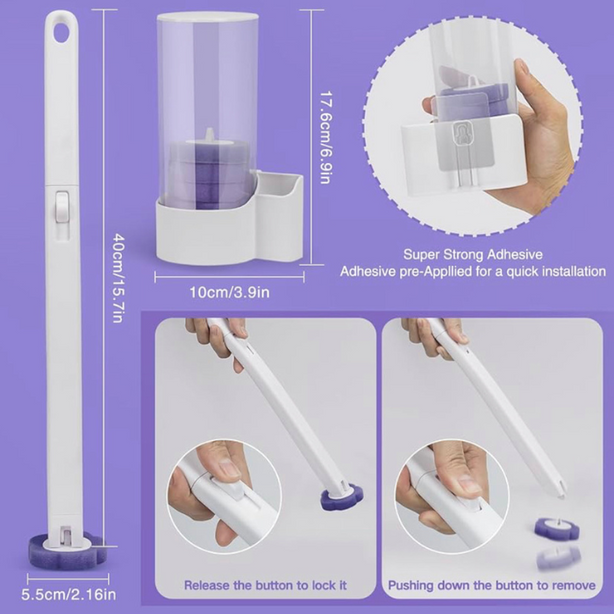 Bathroom toilet bowl cleaner sponge kit