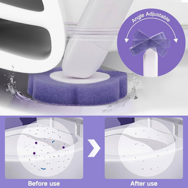 Bathroom toilet bowl cleaner sponge kit