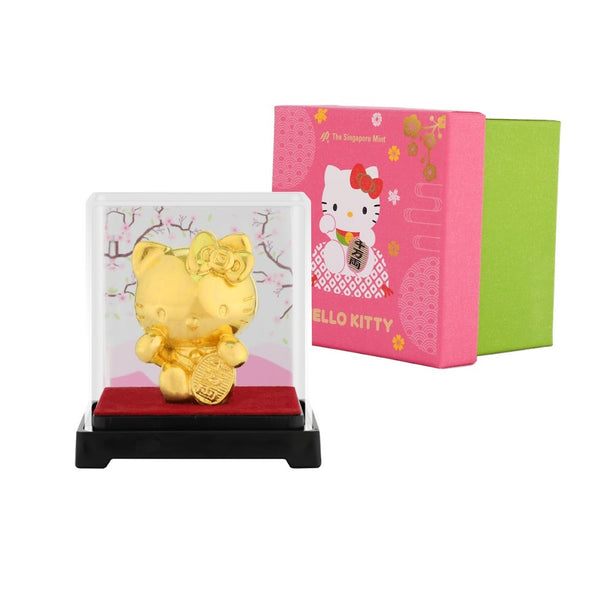Sanrio Lucky Kitty 24K Gold Foil Mini Figure