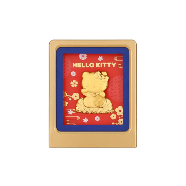 Sanrio Lucky Kitty 24K Gold Foil in Frame