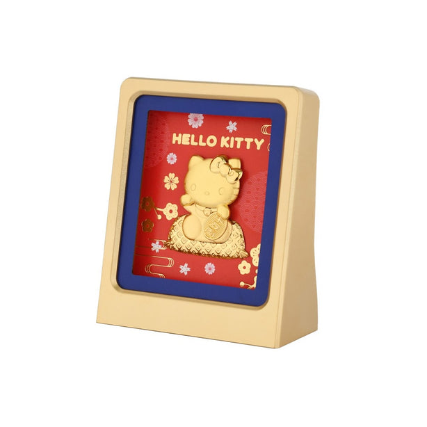 Sanrio Lucky Kitty 24K Gold Foil in Frame
