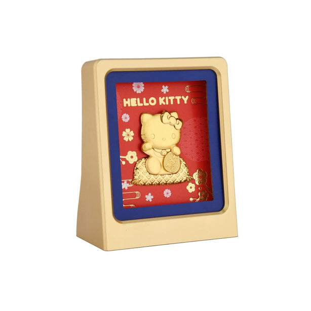 Sanrio Lucky Kitty 24K Gold Foil in Frame