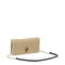 Love Bag Click Soft Horizontal Classic Medium Raffia Crossbody - Beige