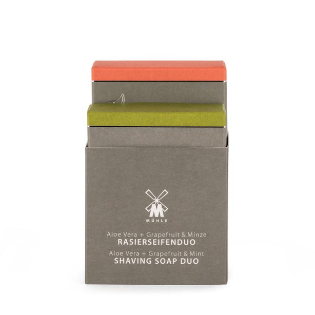 MUHLE Shaving Soap Duo - Aloe Vera, Grapefruit & Mint