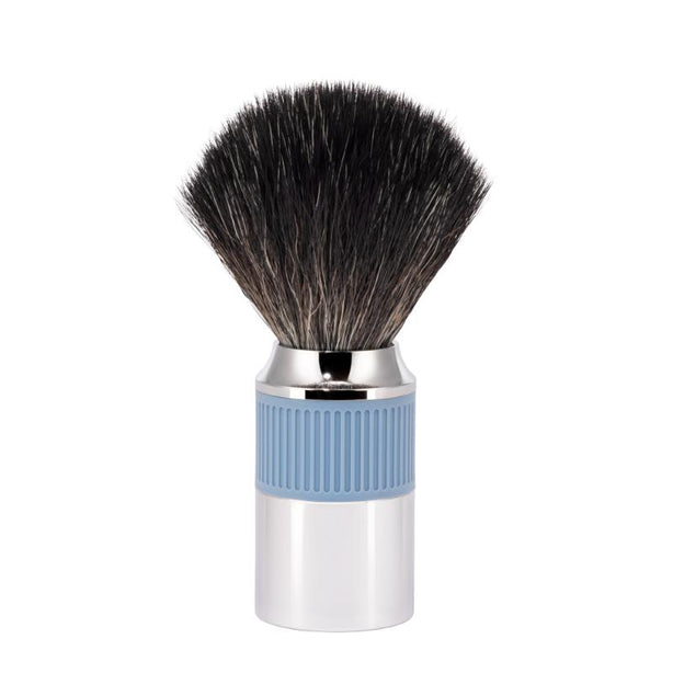 MUHLE Neo, Chrome-plated Metal, Glacier Blue, Black Fibre Shaving Brush