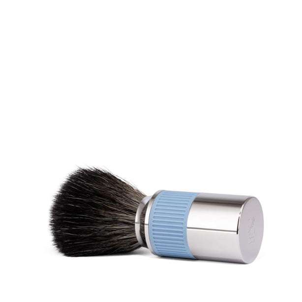 MUHLE Neo, Chrome-plated Metal, Glacier Blue, Black Fibre Shaving Brush