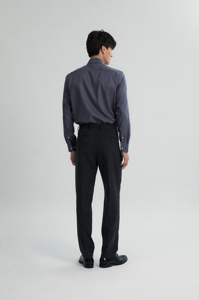 Alexander & Sons, Dark Grey Twill, Long Sleeve Shirt