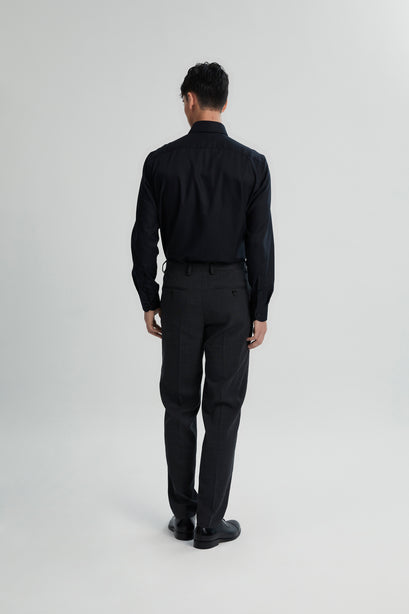 Alexander & Sons, Black Twill, Long Sleeve Shirt