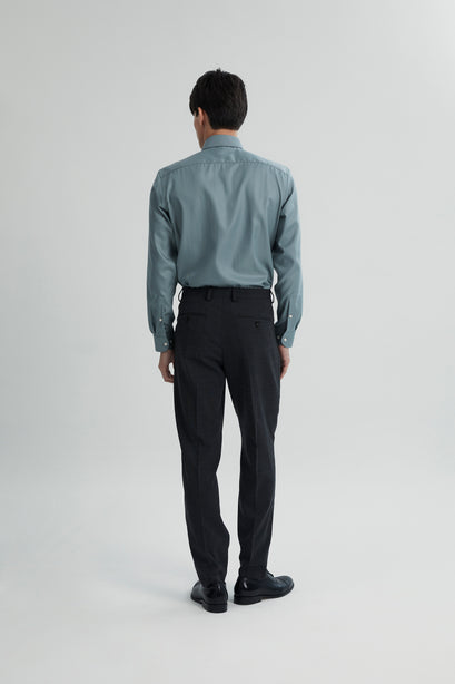 Alexander & Sons, Sage Green Twill, Long Sleeve Shirt