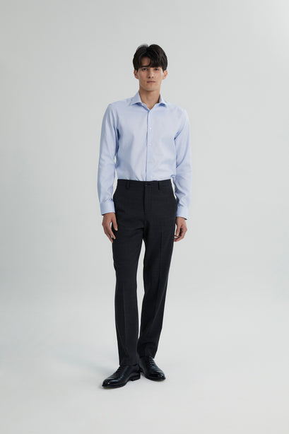 Alexander & Sons, Light Blue Dobby, Long Sleeve Shirt