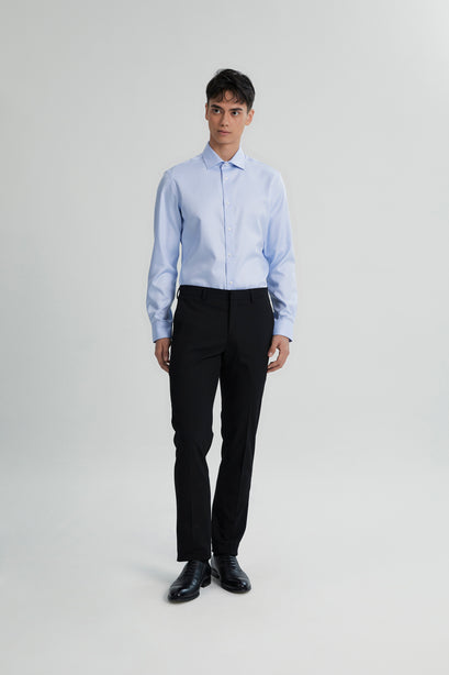 Alexander & Sons, Light Blue Twill, Long Sleeve Shirt