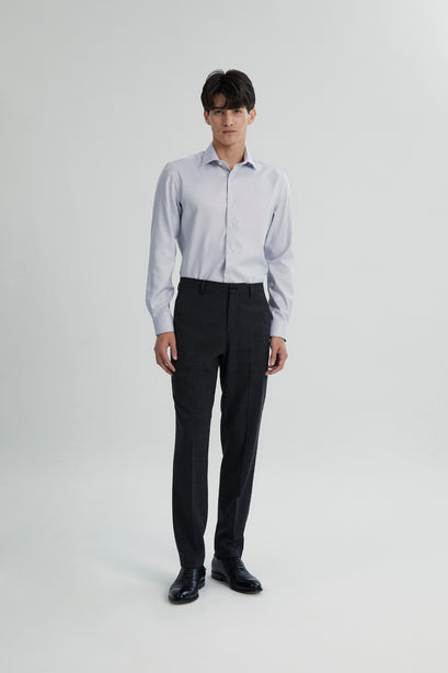 Alexander & Sons, Light Grey Twill, Long Sleeve Shirt