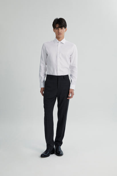 Alexander & Sons, White Dobby, Long Sleeve Shirt