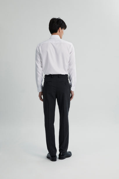Alexander & Sons, White Dobby, Long Sleeve Shirt