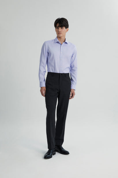 Alexander & Sons, Blue Dobby, Long Sleeve Shirt
