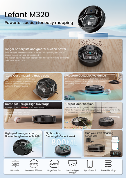 Lefant M320 Robot Vacuum Cleaner