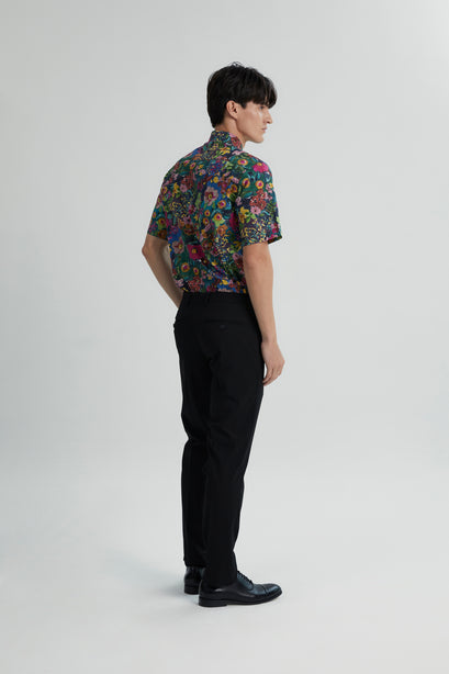 Coupe Cousu, Print, Short Sleeve Shirt