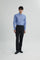 Coupe Cousu, Blue Fancy, Double Collar Long Sleeve Shirt