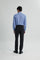 Coupe Cousu, Blue Fancy, Double Collar Long Sleeve Shirt