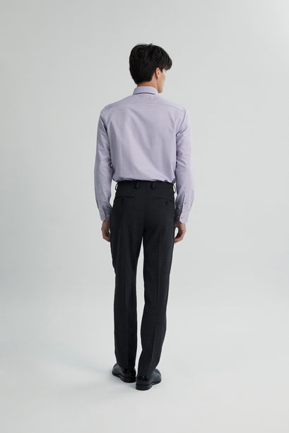 Coupe Cousu, Fancy Dobby, Double Collar Long Sleeve Shirt