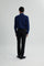 Coupe Cousu, Navy Dobby, Double Collar Long Sleeve Shirt